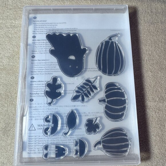 Stampin Up Fall Fest Stamp Set Halloween Pumpkin Faces Ghost - Picture 2 of 3